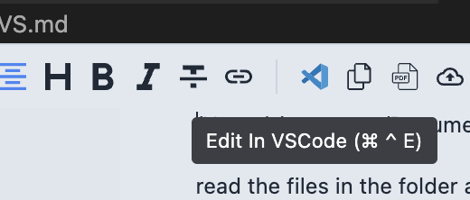 VS Code icon to edit file