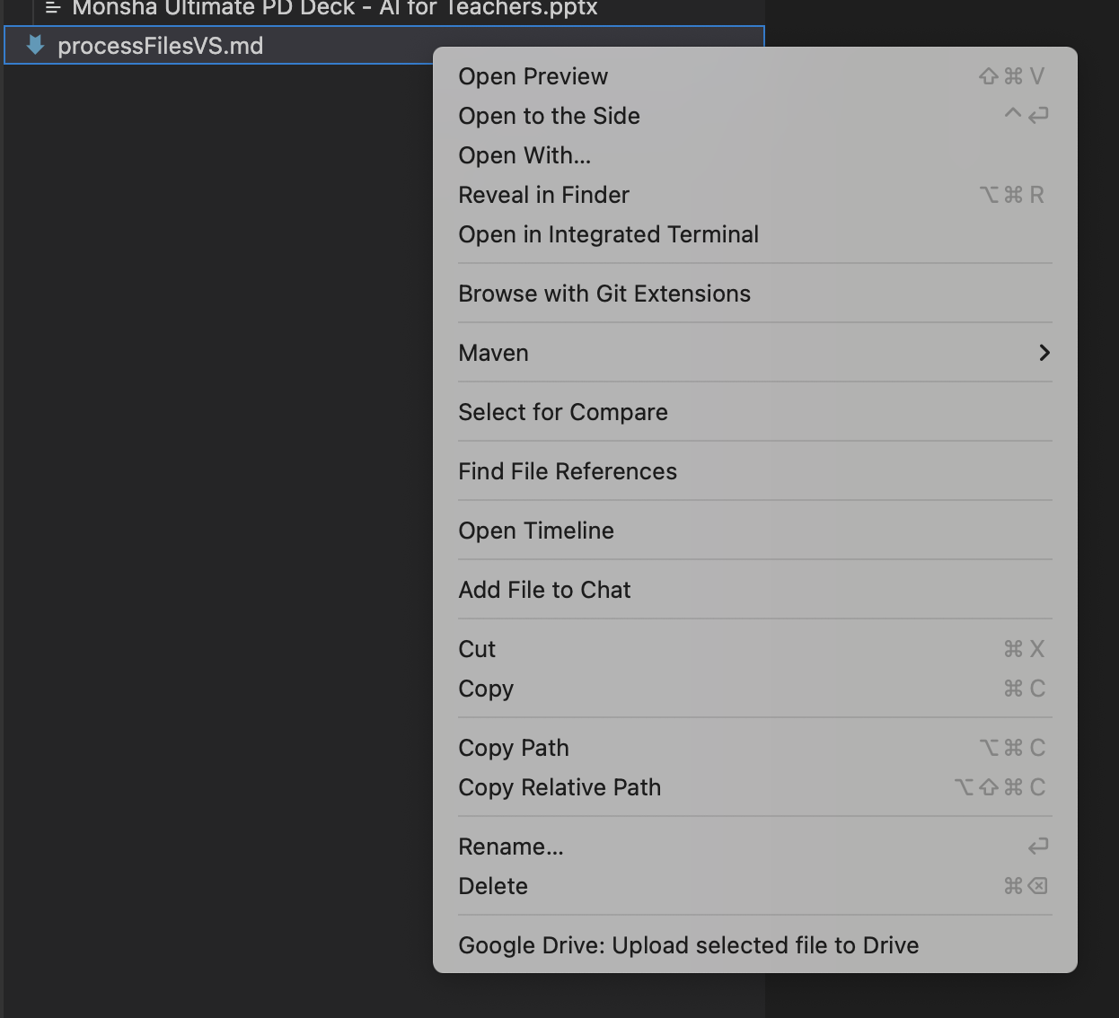 Sending path to VS Code agent