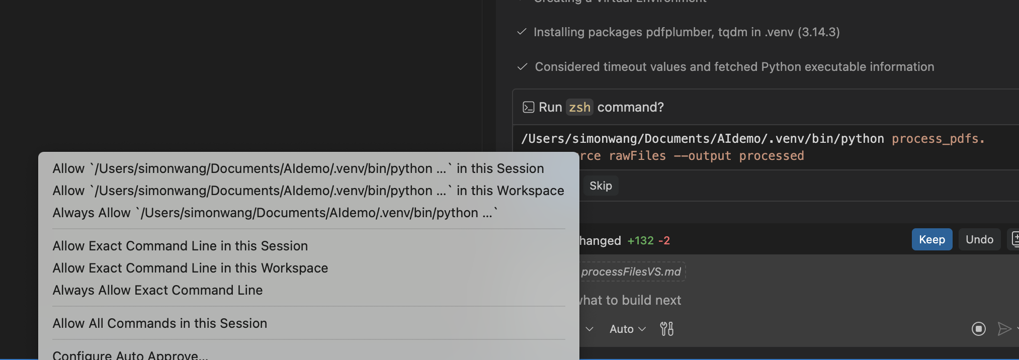 Agent working step 6